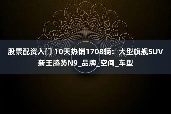 股票配资入门 10天热销1708辆：大型旗舰SUV新王腾势N9_品牌_空间_车型